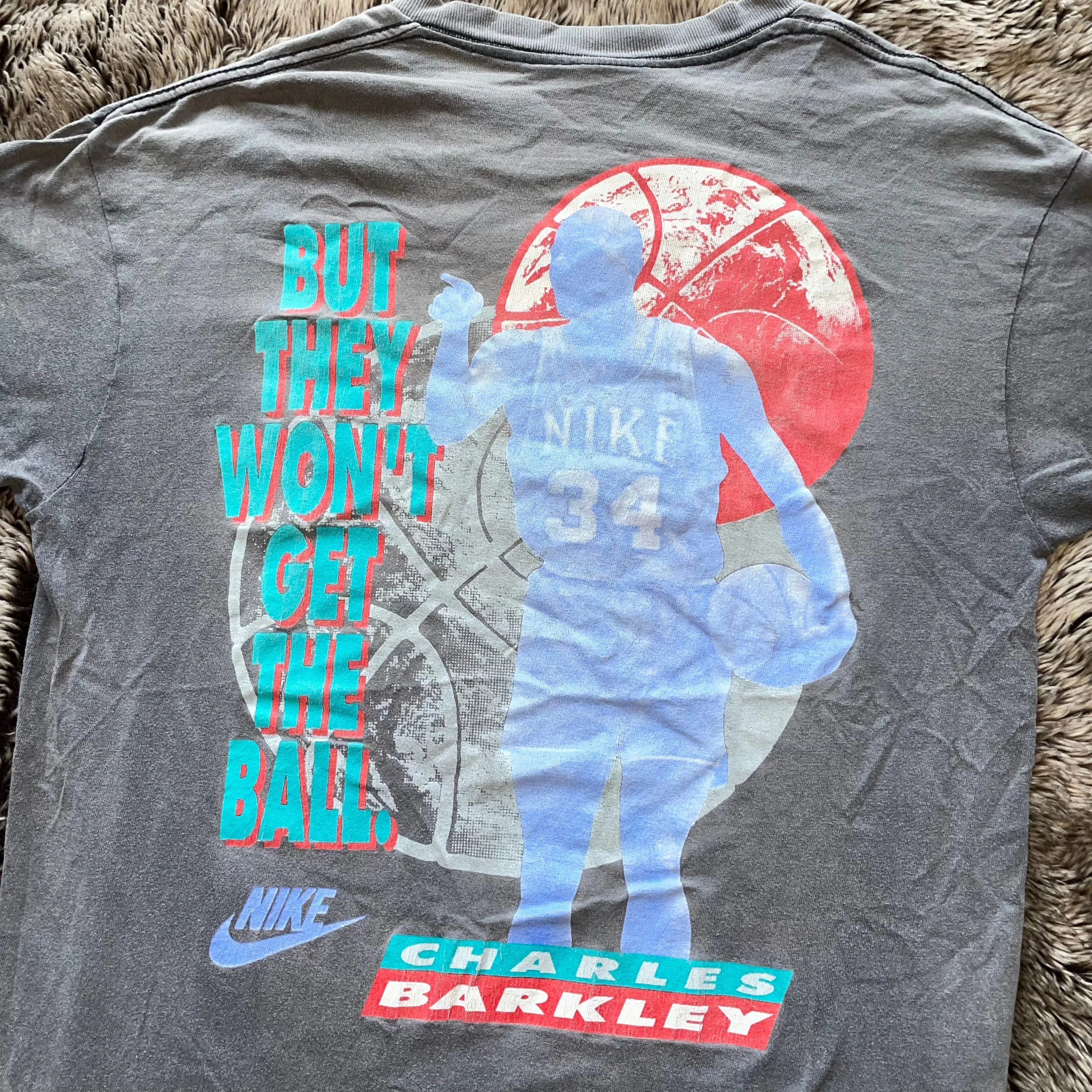 1990s Nike x Charles Barkley The Meek Shall Inherit the Earth Tee (Black)