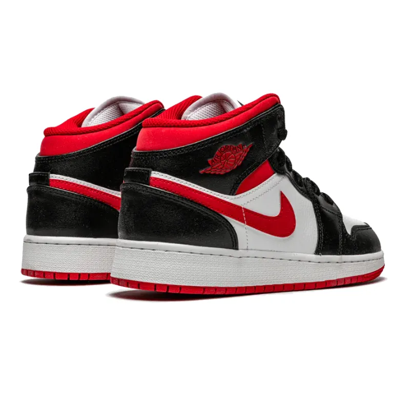 Air Jordan 1 Mid Black Gym Red Gs