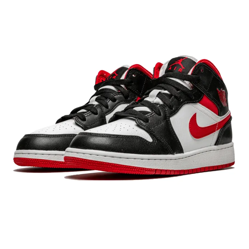 Air Jordan 1 Mid Black Gym Red Gs