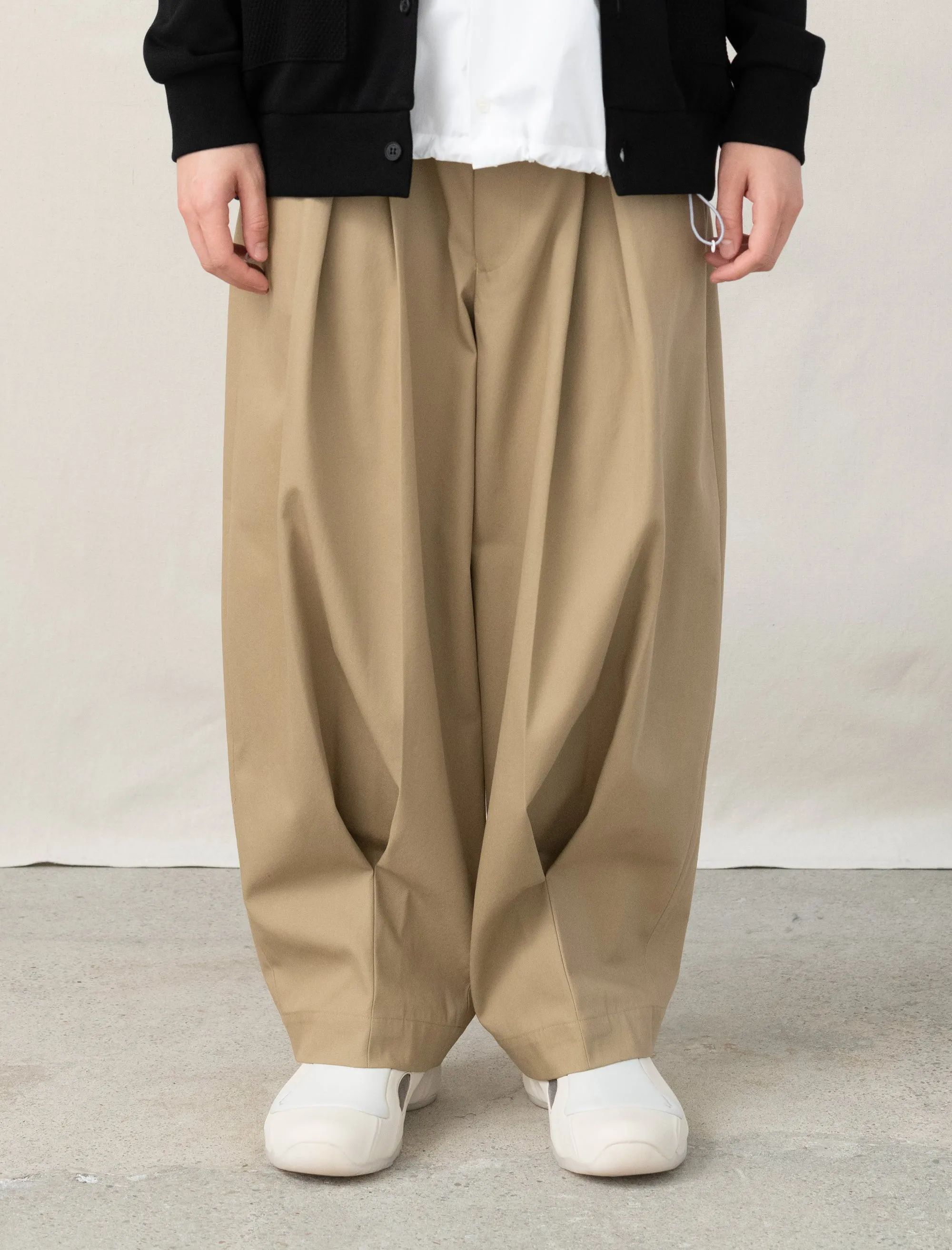 Big Pleat Pant (Beige)