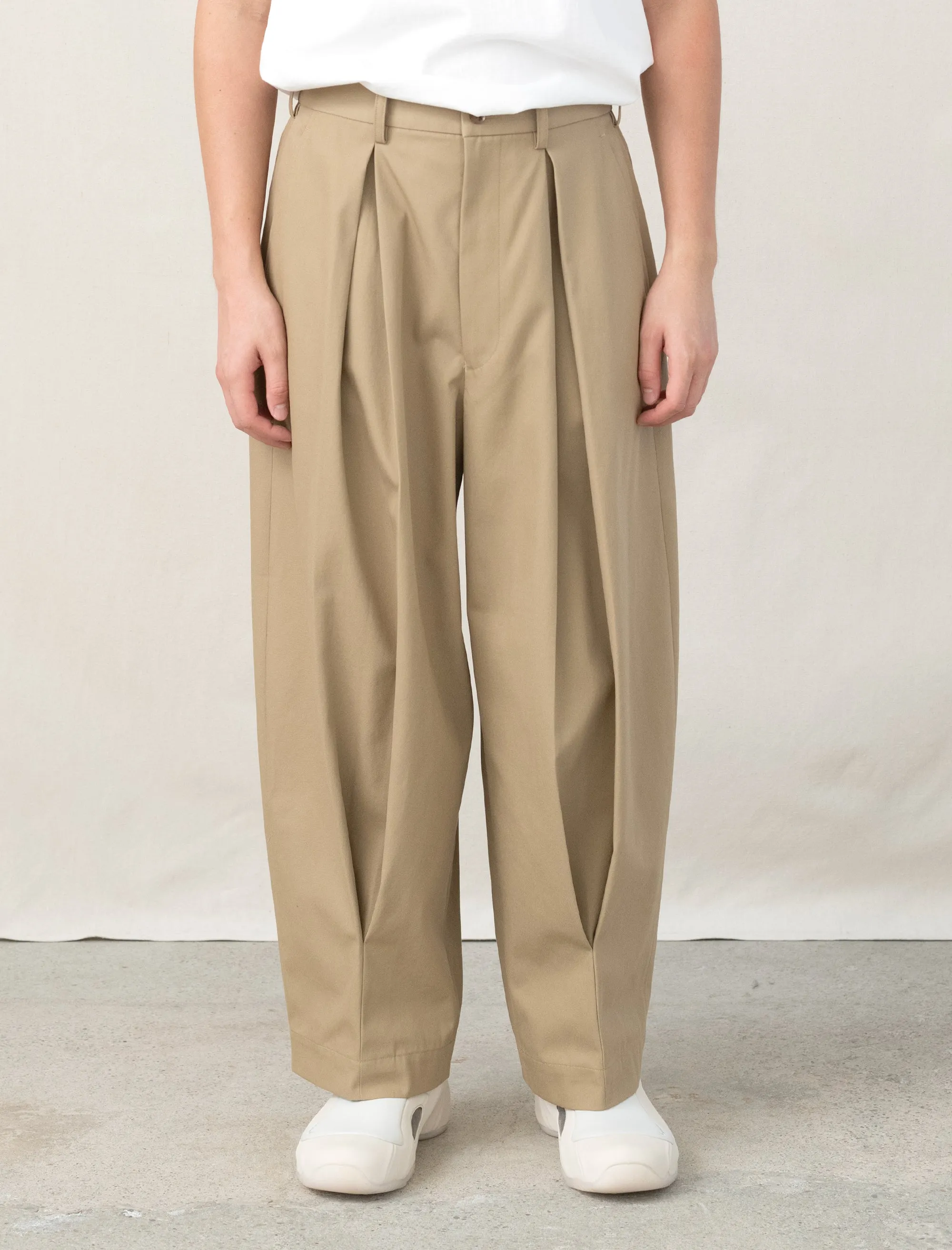 Big Pleat Pant (Beige)