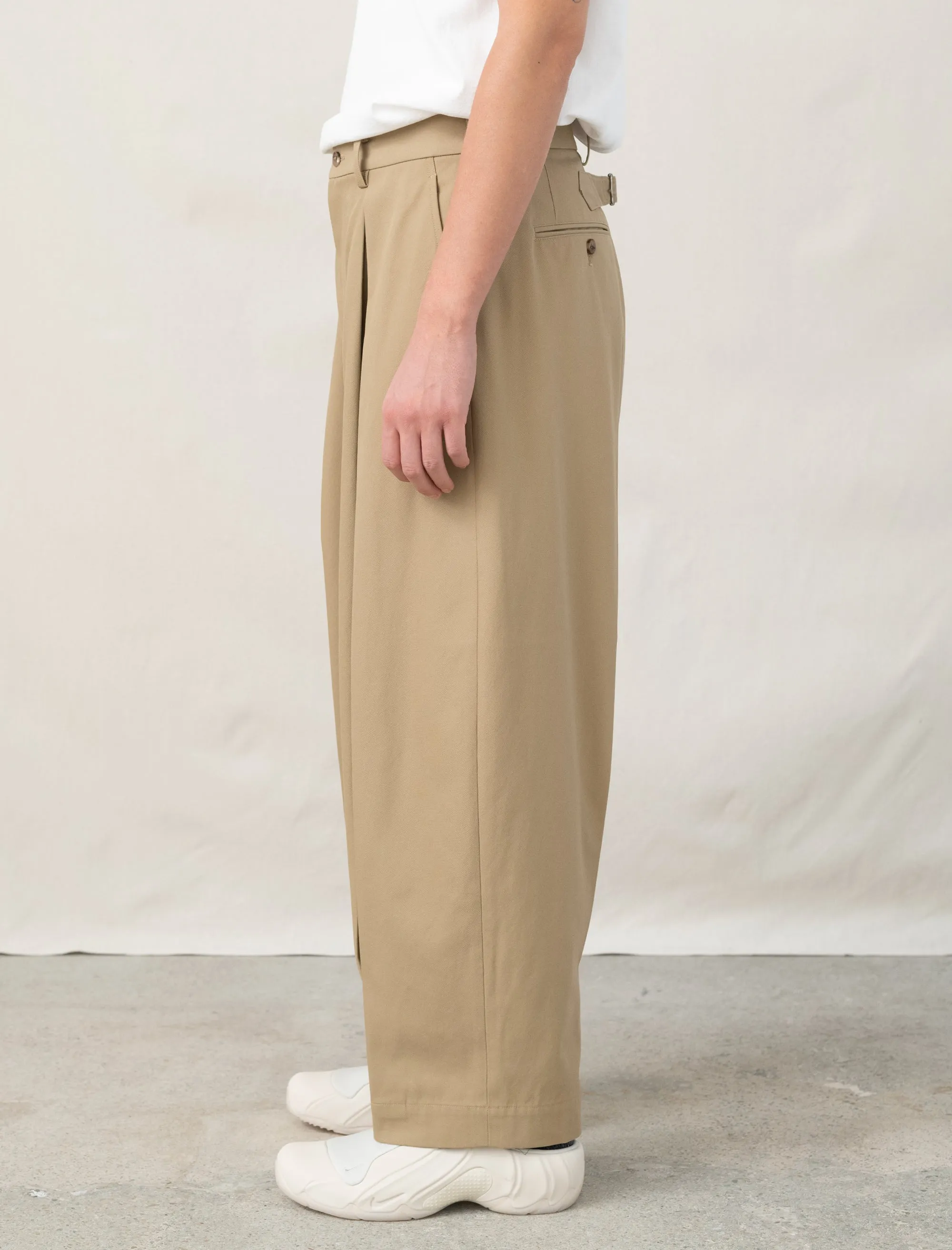 Big Pleat Pant (Beige)