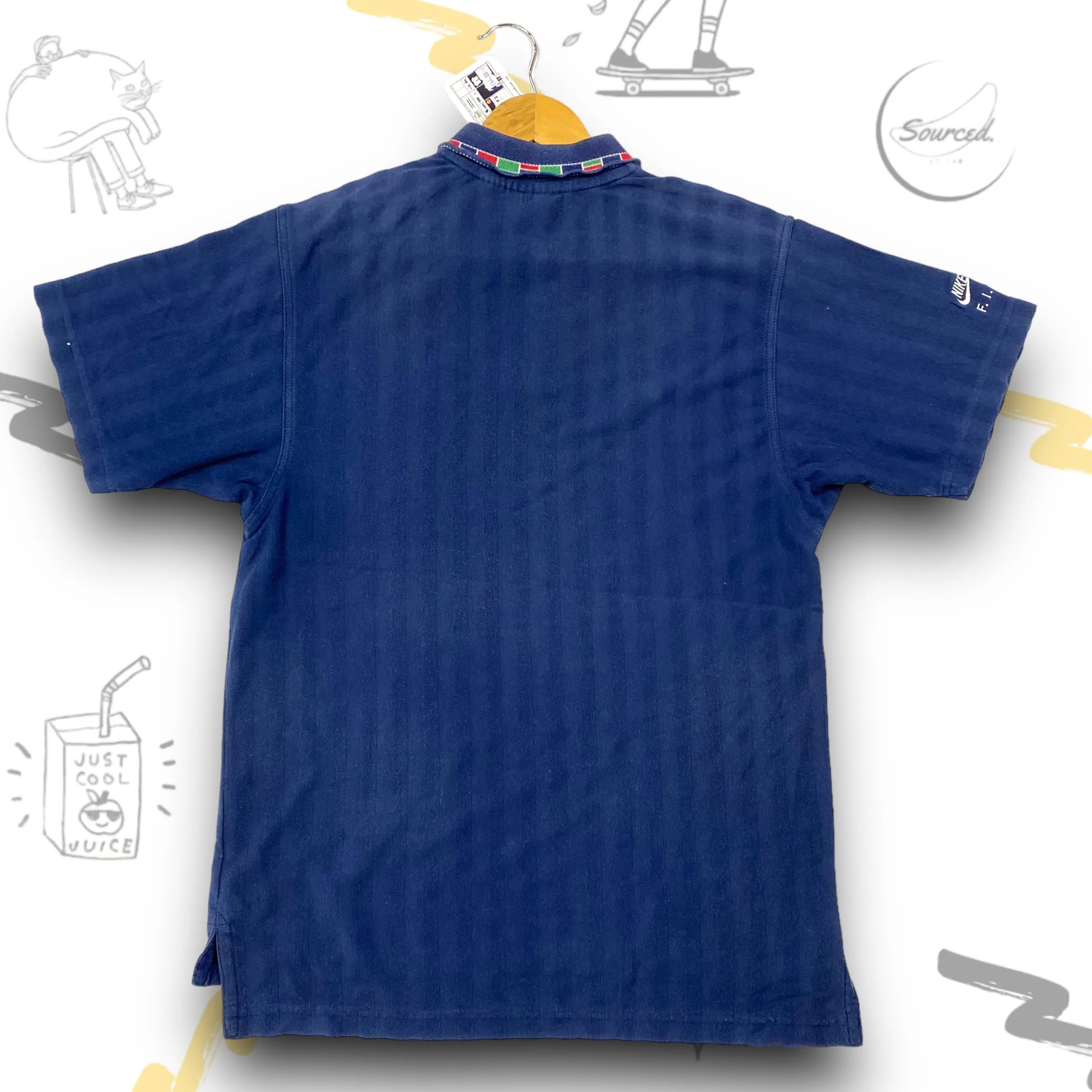 Blue Vintage Nike Polo T Shirt (S)