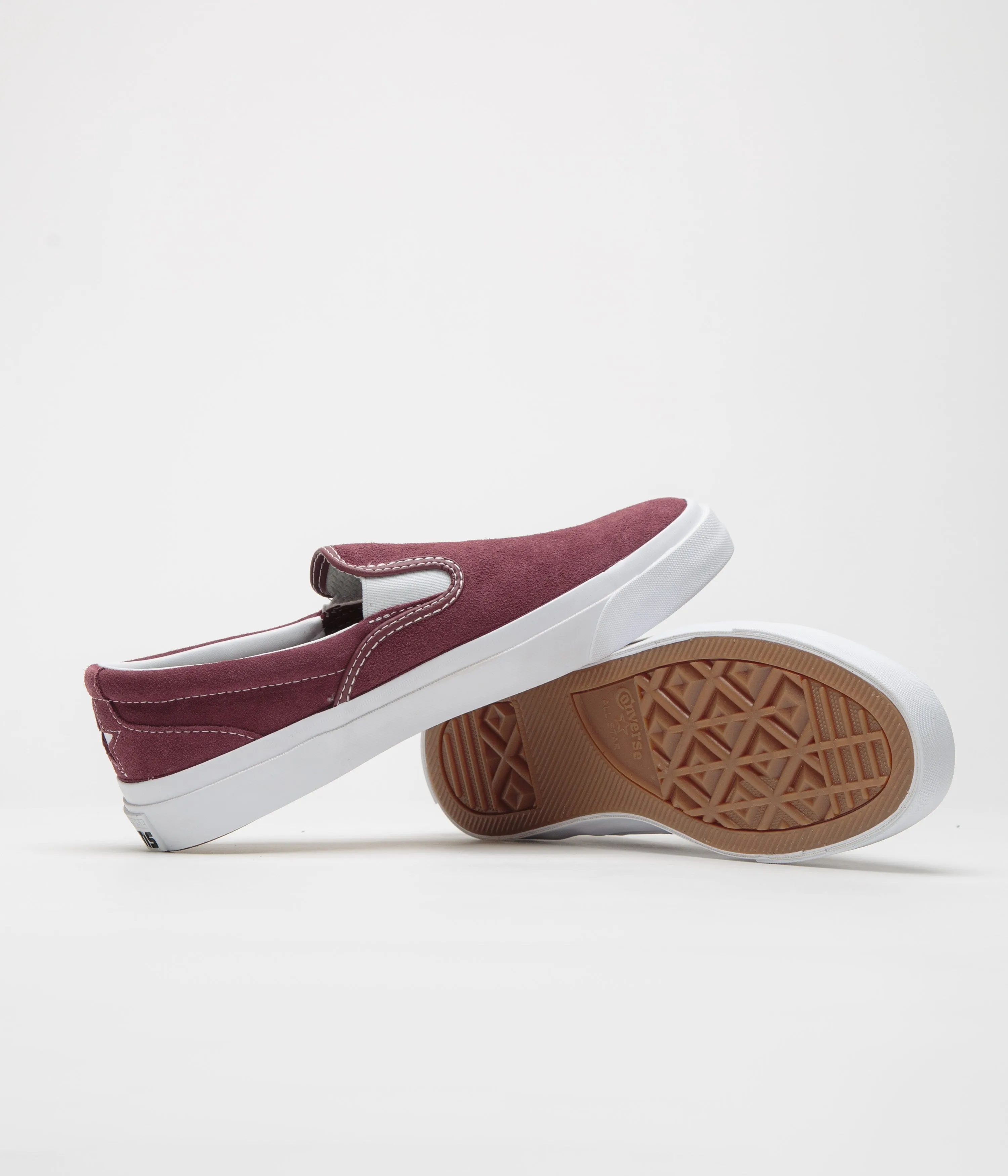 Converse One Star CC Slip Pro Shoes - Deep Bordeaux / White / White
