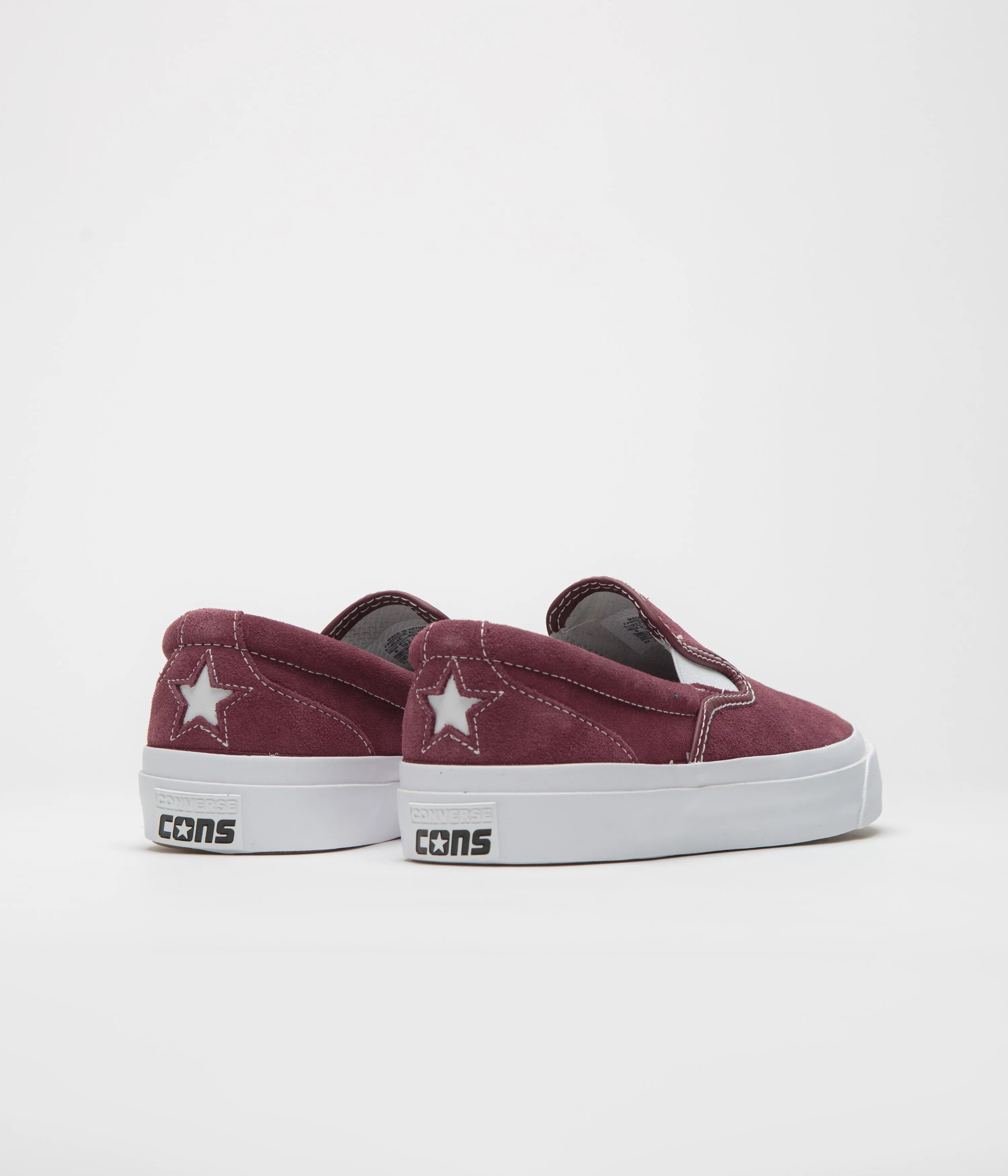 Converse One Star CC Slip Pro Shoes - Deep Bordeaux / White / White