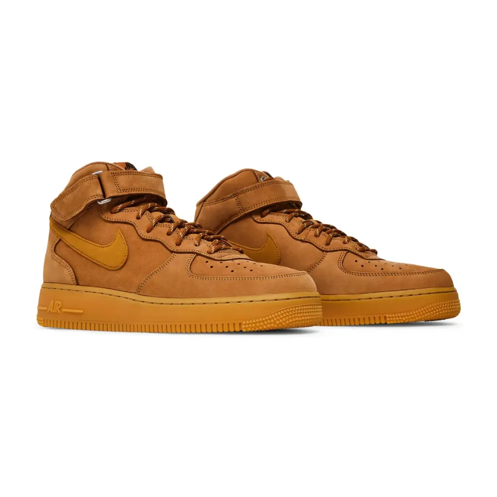 Nike Air Force 1 Mid '07 Flax Gum Light Brown Black Wheat