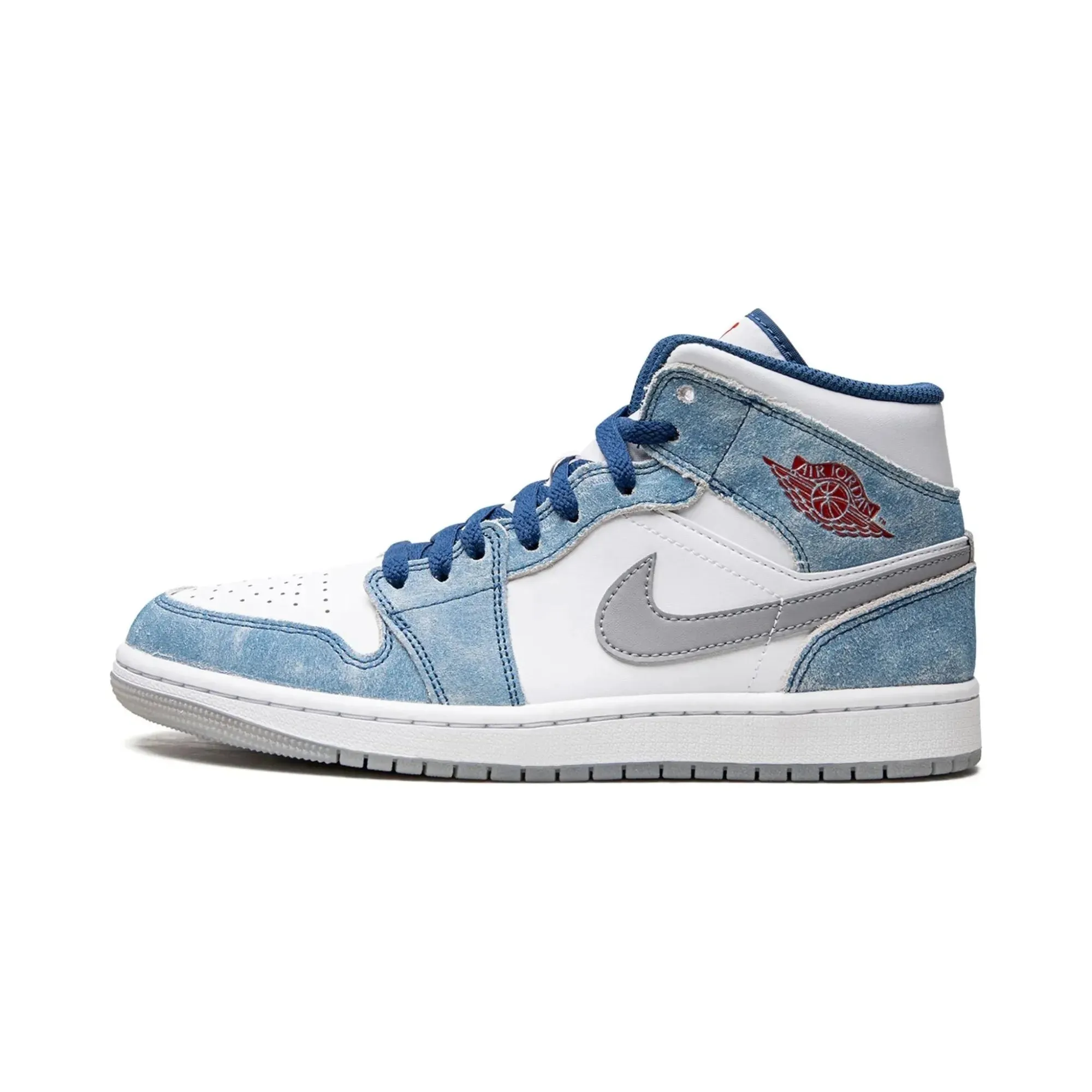 Nike Air Jordan 1 Mid French Blue Fire Red