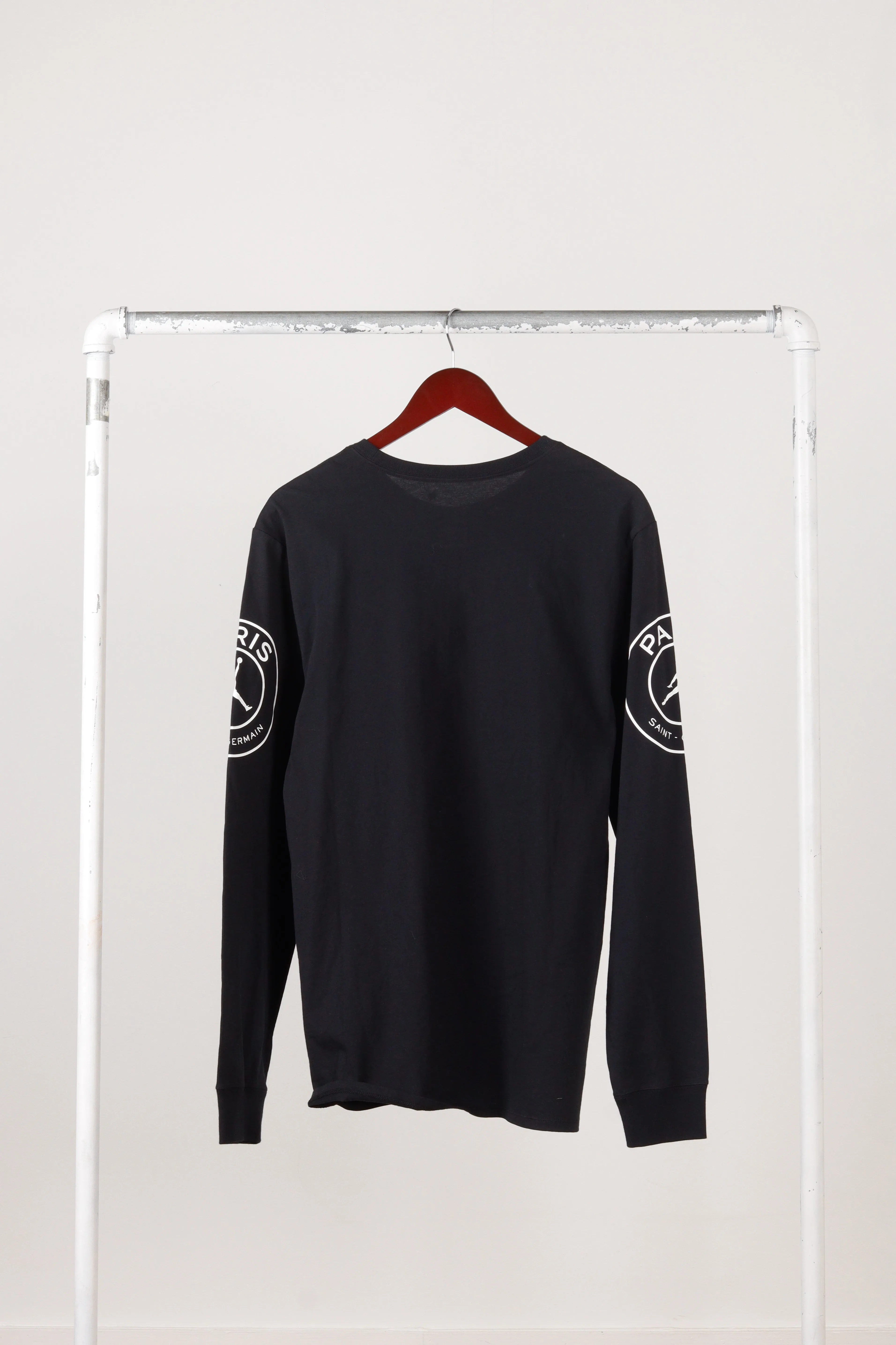 Nike Air Jordan x Pairs Saint Germain PSG 'SAMPLE Sleeve Logo' L/S T-Shirt Black (2018)