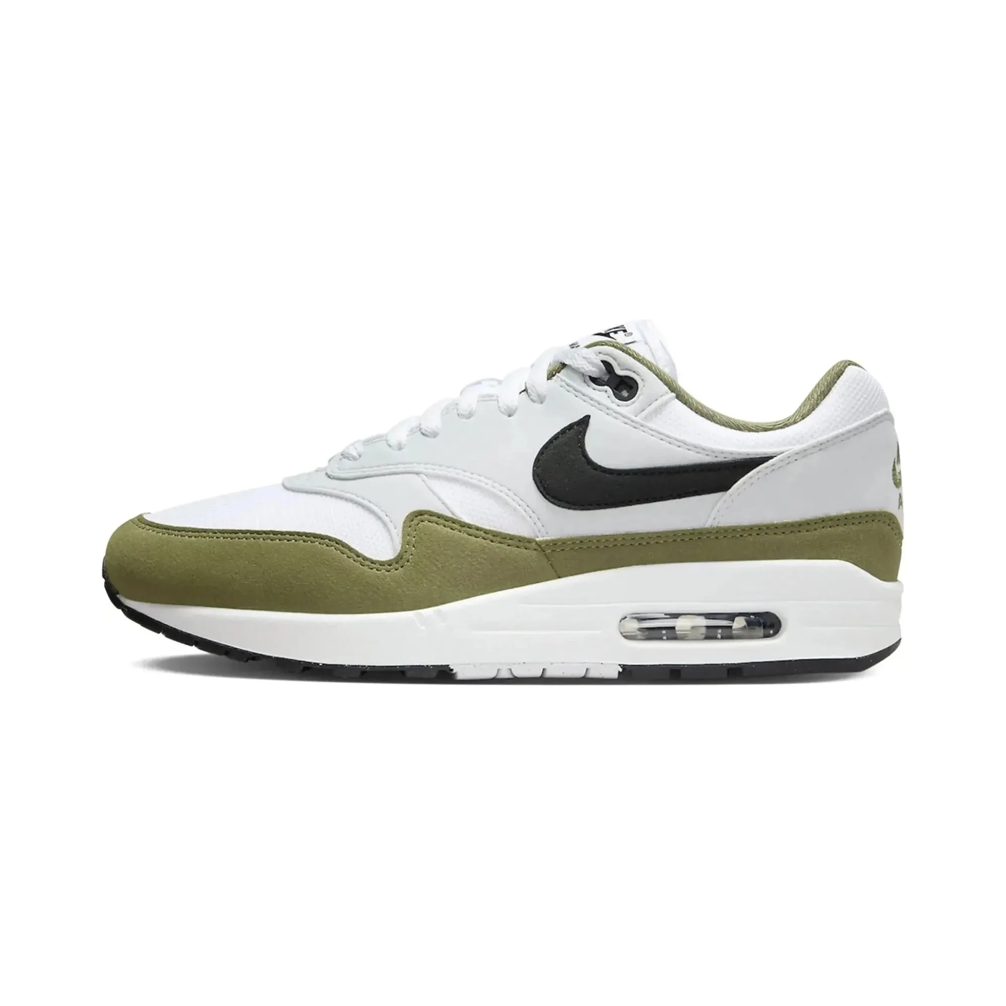 Nike Air Max 1 White Black Medium Olive