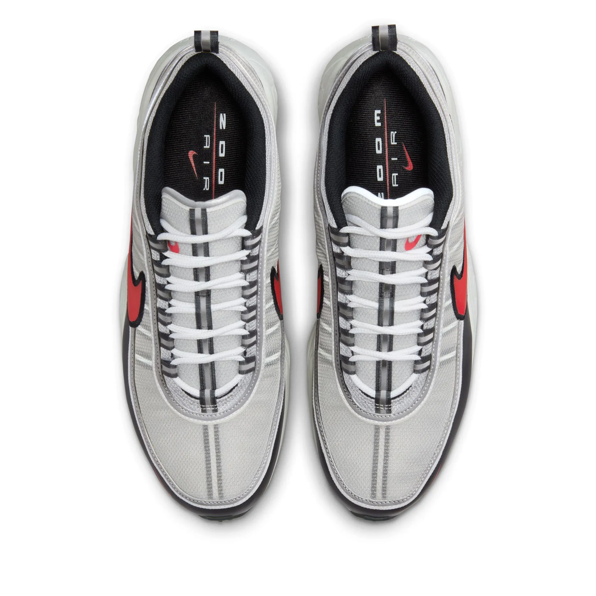 Nike Air Zoom Spiridon - Metallic Silver/Sport Red