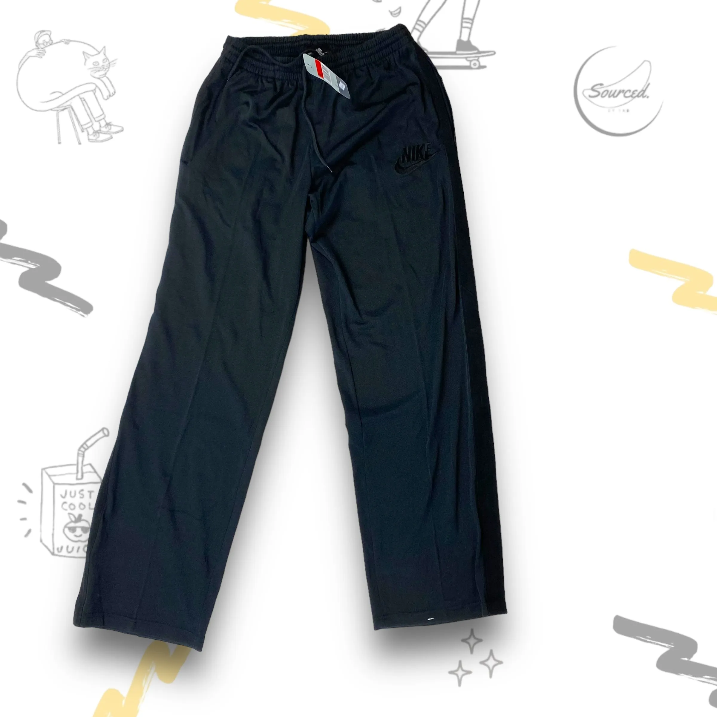 Nike Black Vintage Tracksuit Bottoms (L)