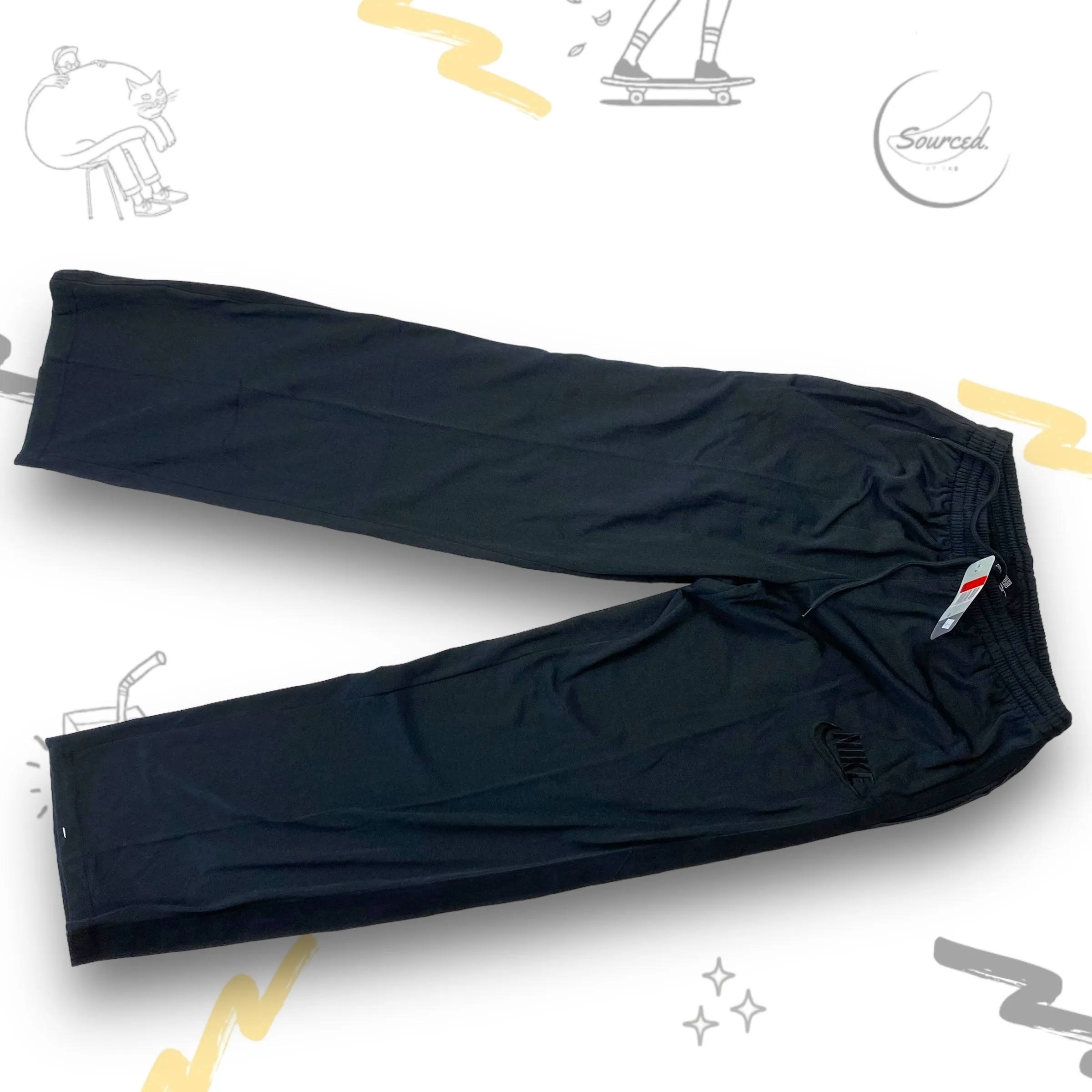 Nike Black Vintage Tracksuit Bottoms (L)