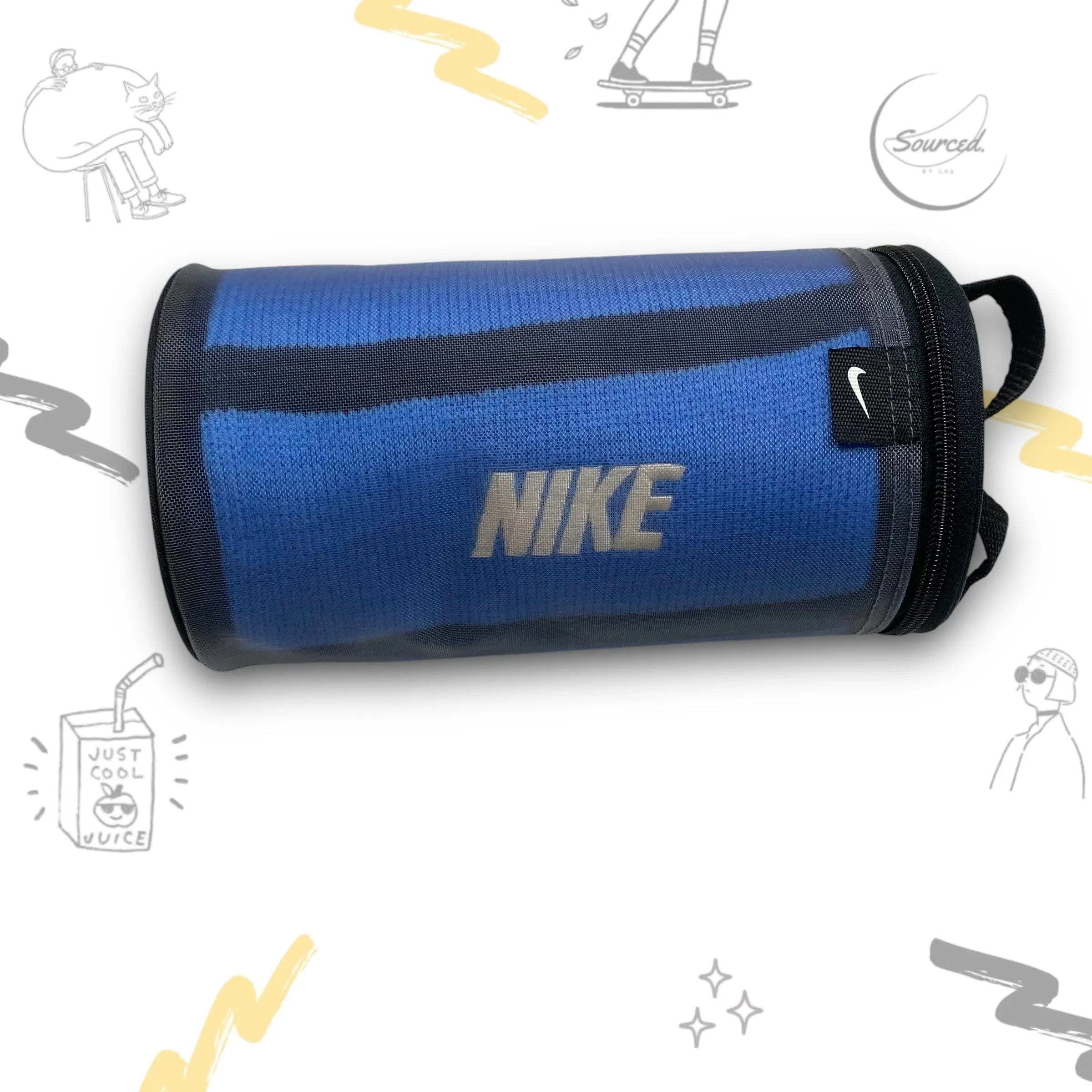 Nike Blue And Black Deadstock Scarf And gloves