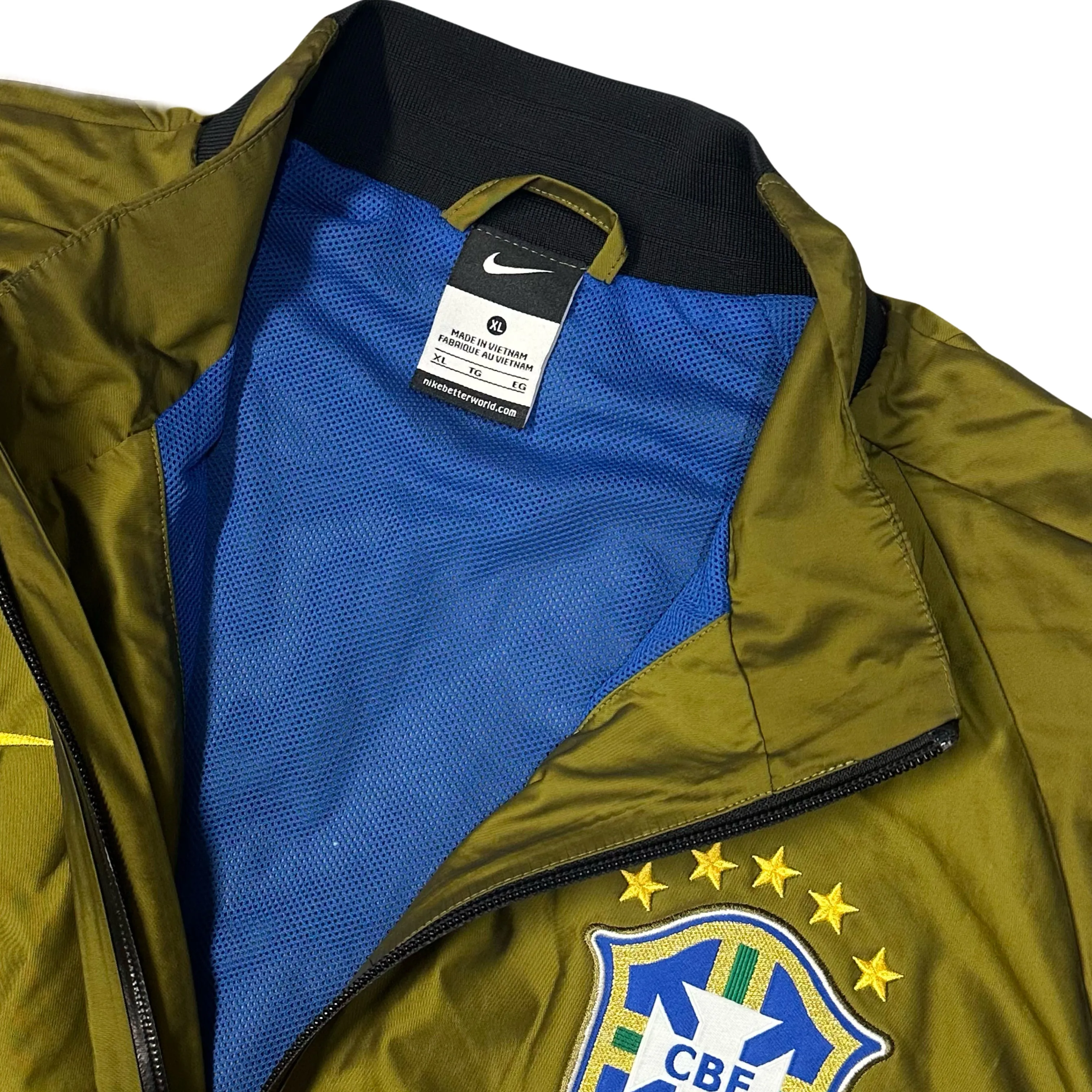 Nike Brazil Jacket In Khaki ( XL )