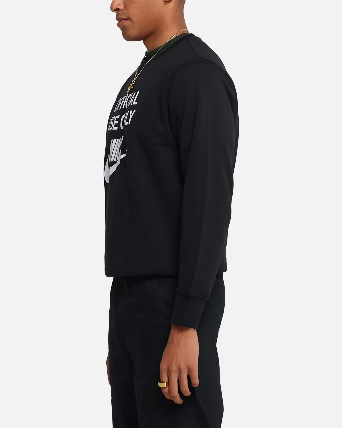 Nike Club French Terry Crewneck Black/White