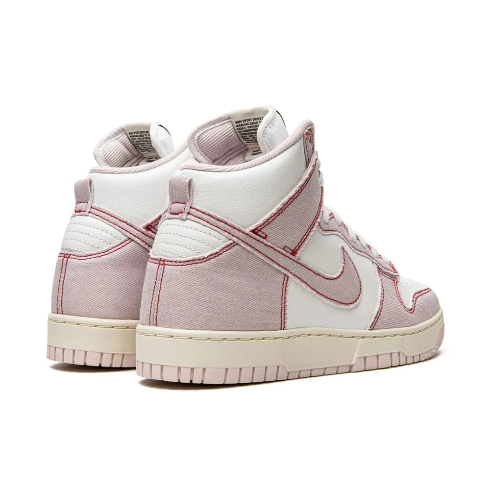 Nike Dunk High 1985 Barely Rose Denim Light Pink White Red