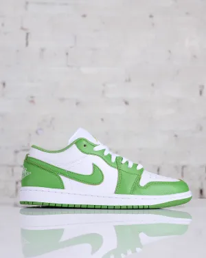 Nike Men's Air Jordan 1 Low SE White/Chlorophyll-Lightening
