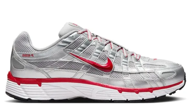 Nike P-6000 Metallic Silver Gym Red