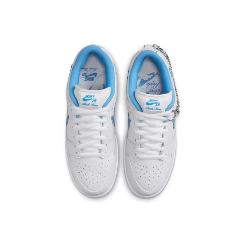 Nike SB Dunk Low Pro Nicole Hause White University Blue Midnight Navy Pure Platinum