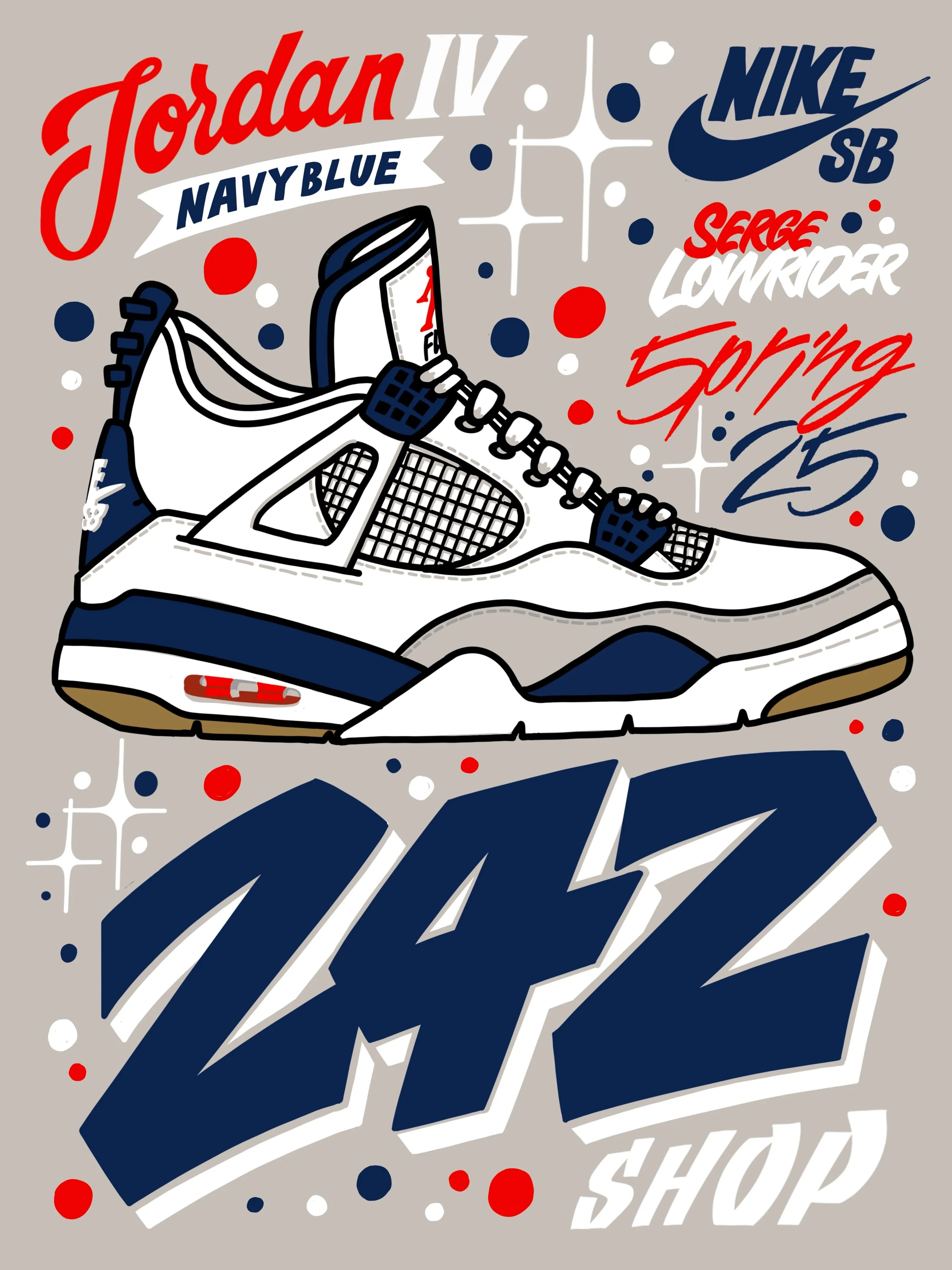 Nike SB Jordan 4 // Navy