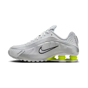Nike Shox R4 White Metallic Silver Volt