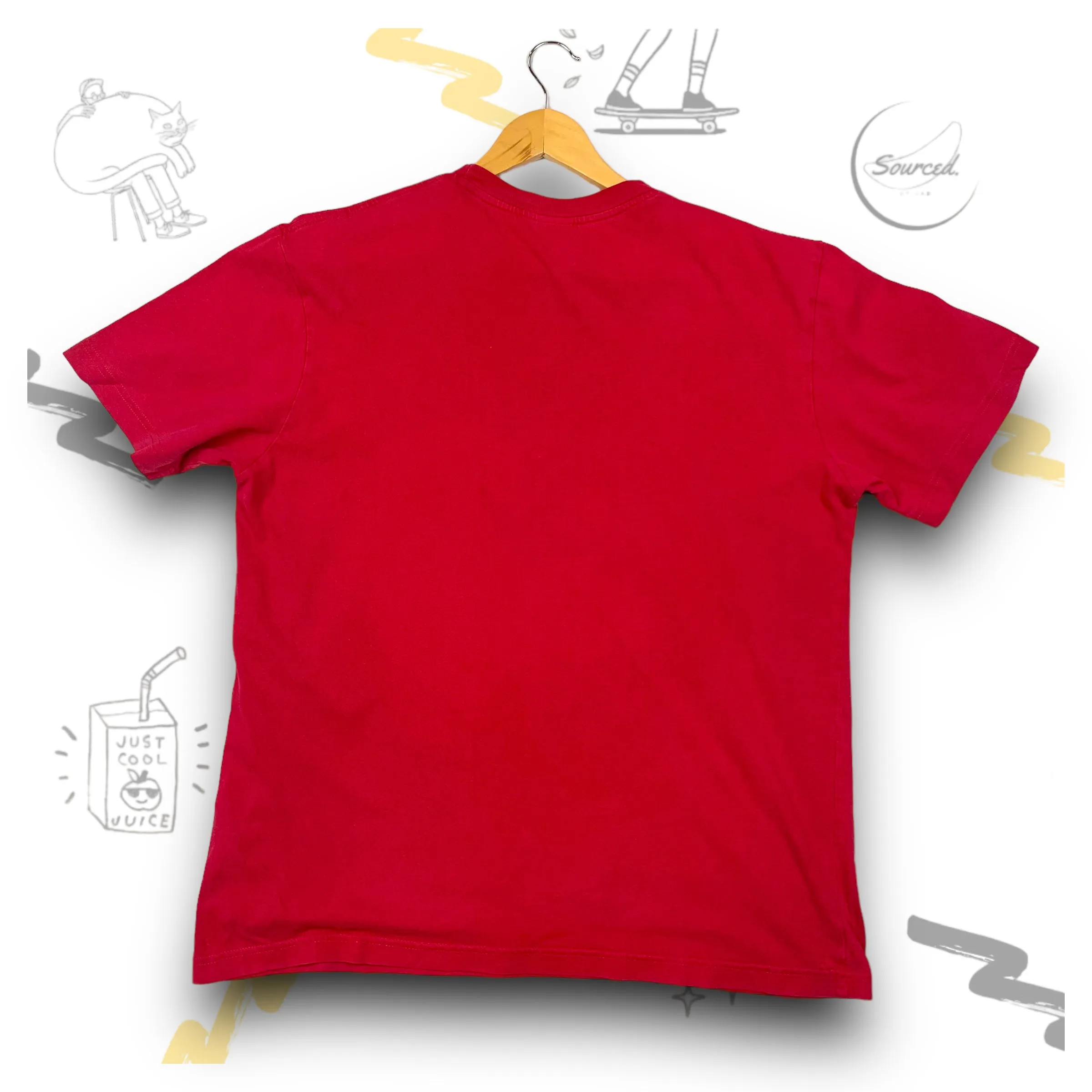 Nike T-shirt Red Colourway W/ Spellout Logo (XL)