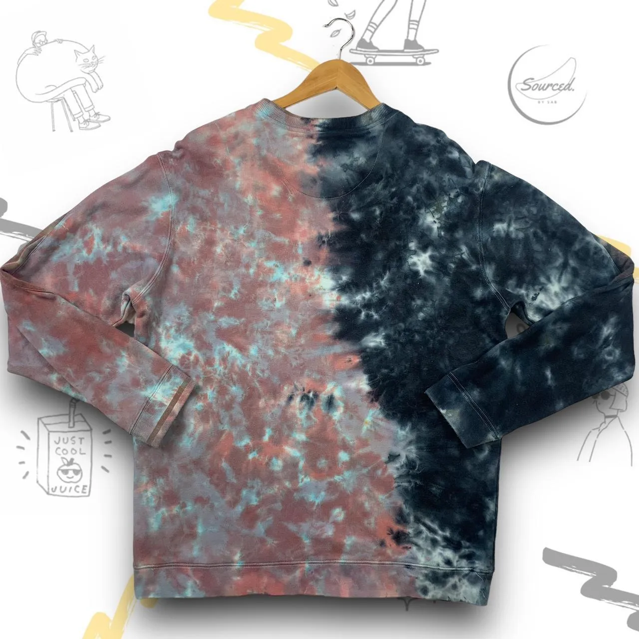 Nike Tiedye Crewneck  Blue (L)