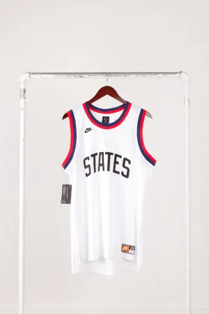 Nike USMNT Soccer 'States' Basketball Jersey White (2021)