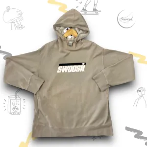 Nike vintage brown swoosh hoodie (XL)