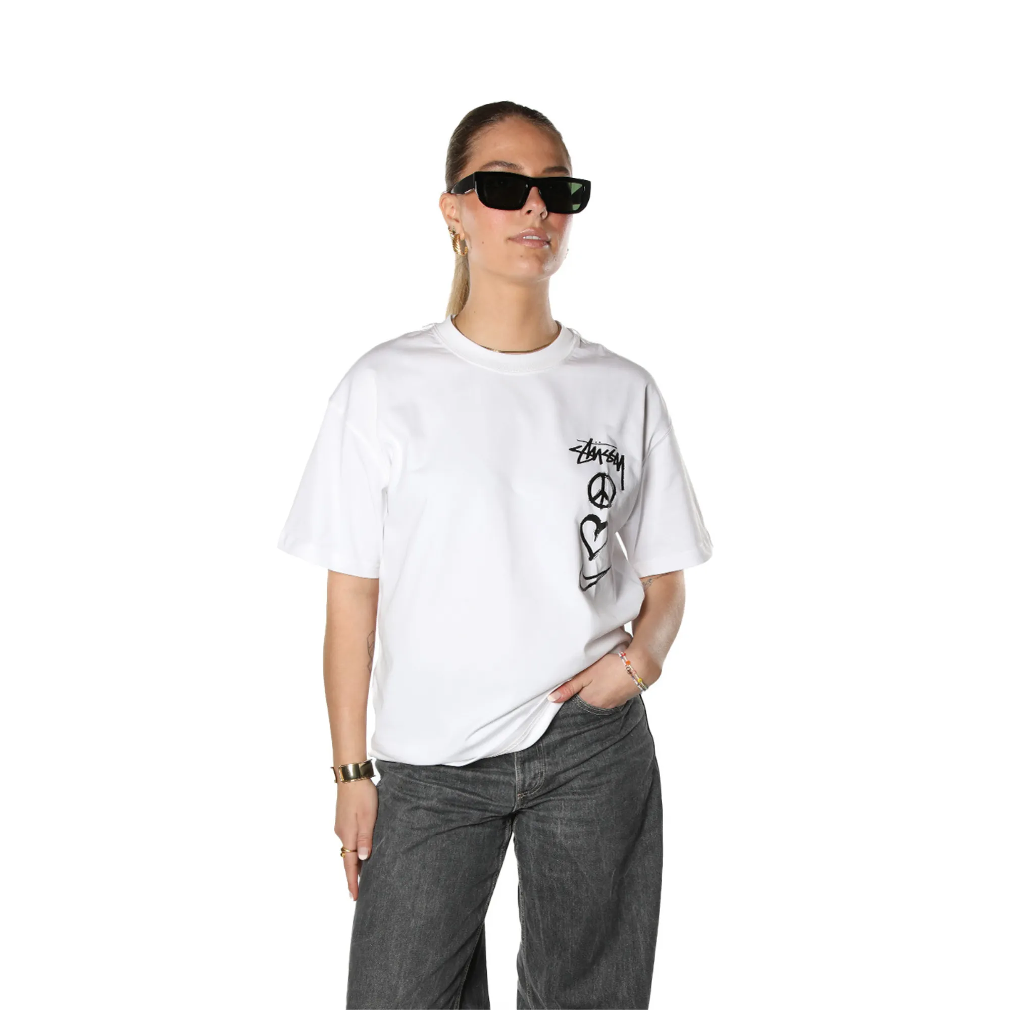 Nike X Stssy Peace. Love. Swoosh T-shirt White
