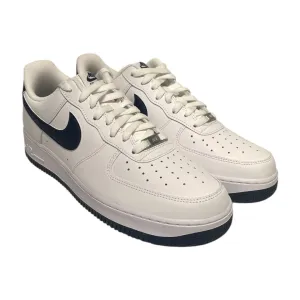 NIKE/Low-Sneakers/US 11.5/Leather/WHT/MIDNIGHT NAVY AF1