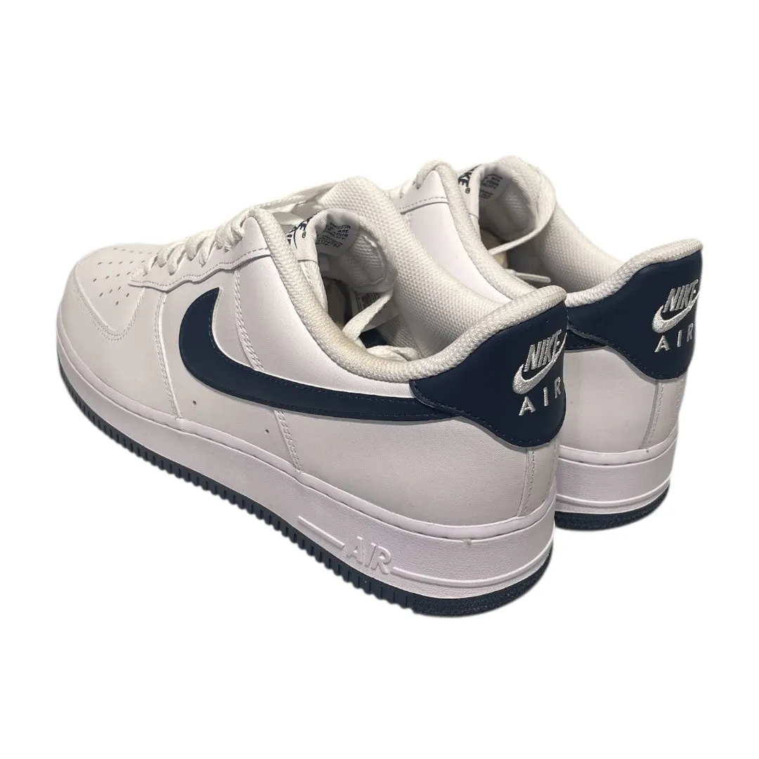 NIKE/Low-Sneakers/US 11.5/Leather/WHT/MIDNIGHT NAVY AF1