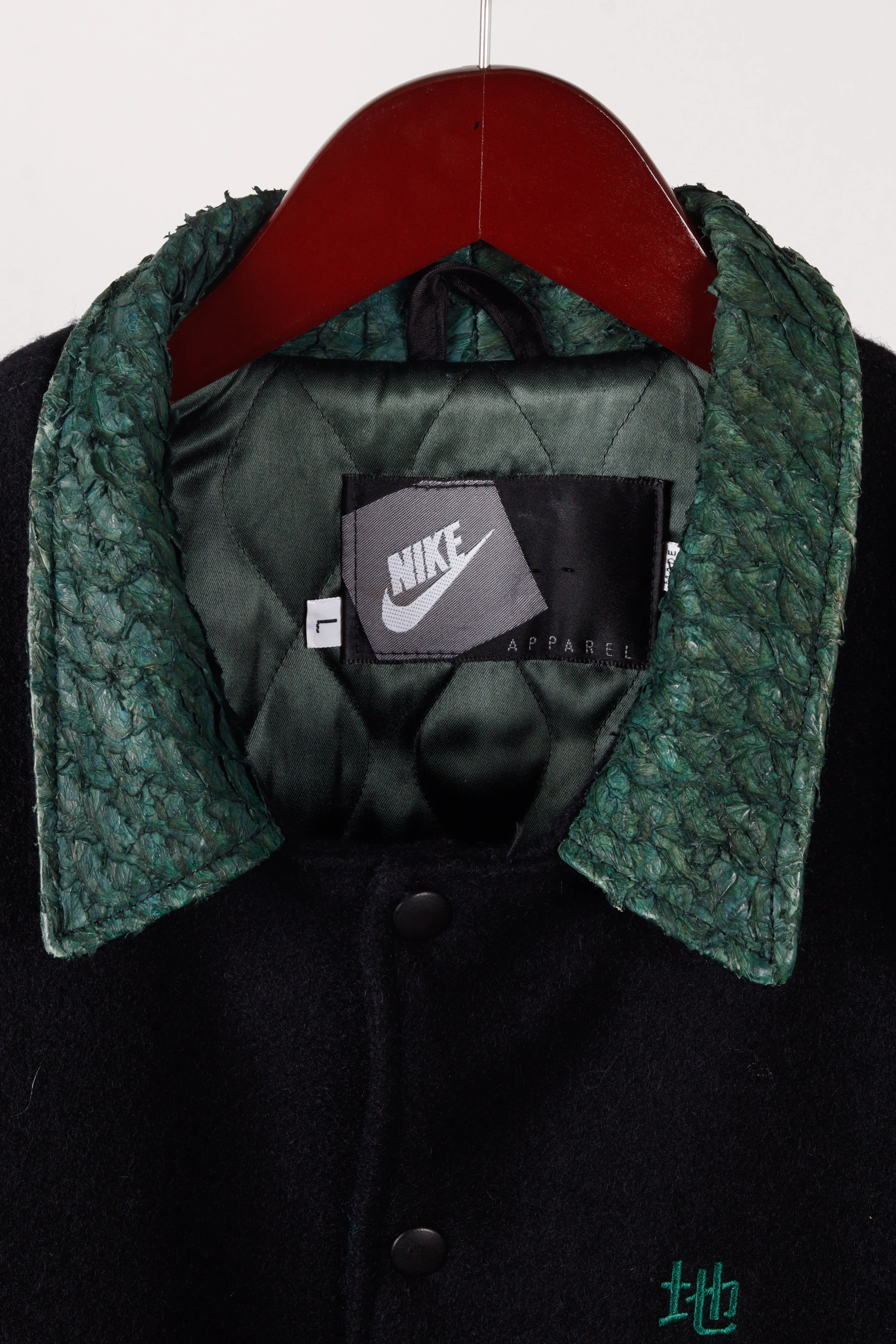 Vintage 1992 Nike 'Charles Barkley VS Godzilla' Melton Wool Stadium Varsity Jacket