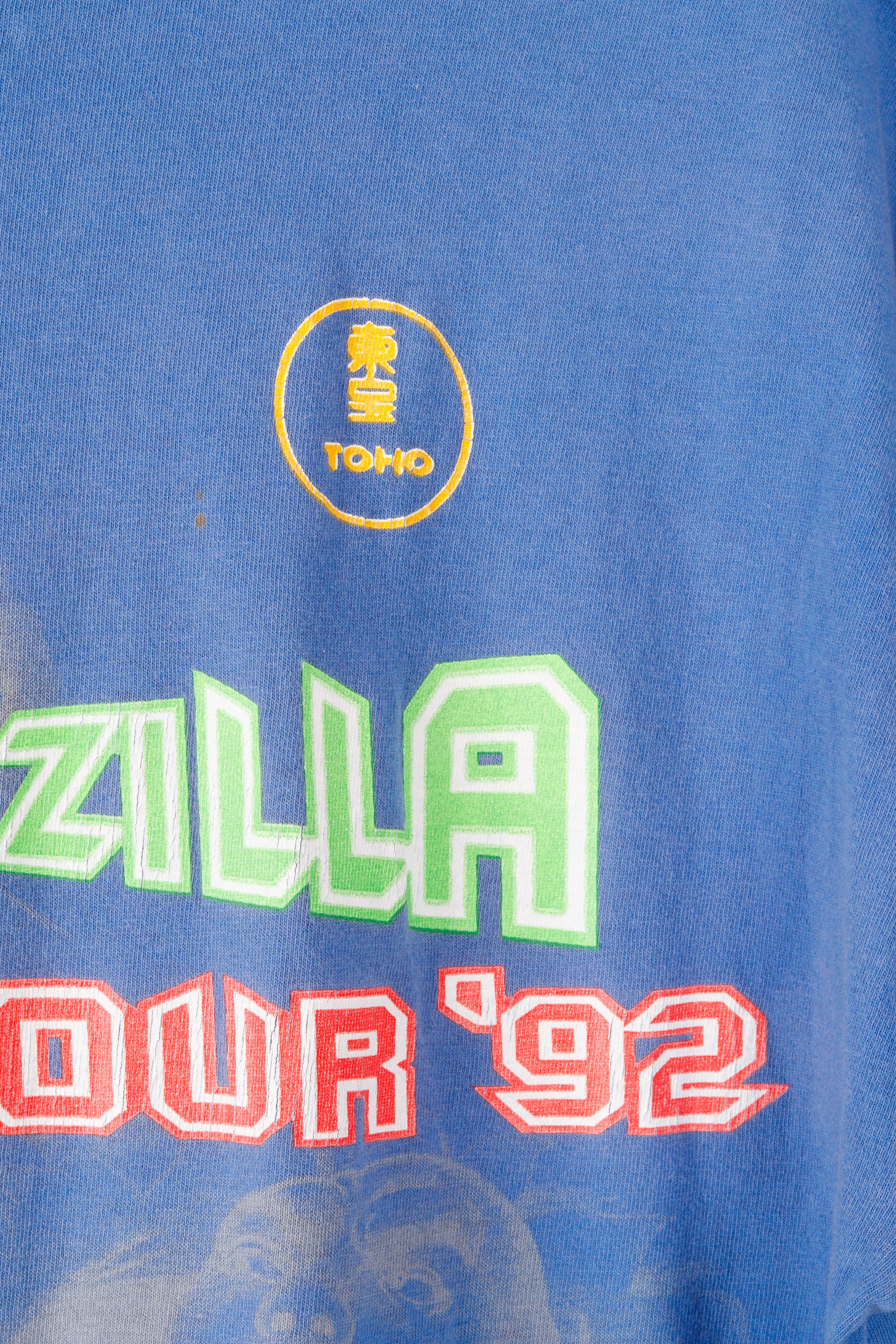 Vintage 1992 Nike 'Charles Barkley VS Godzilla World Tour' T-Shirt Blue