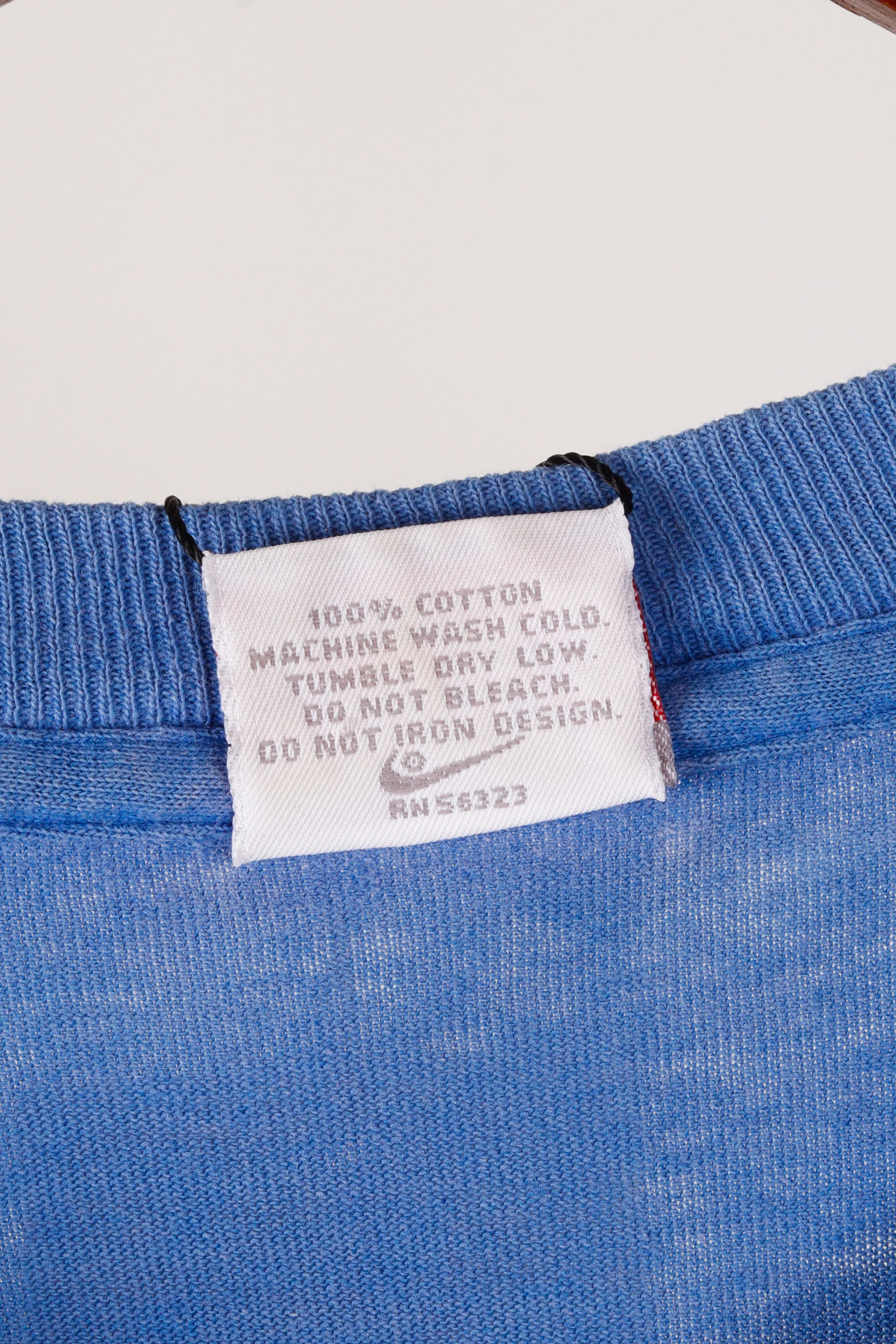 Vintage 1992 Nike 'Charles Barkley VS Godzilla World Tour' T-Shirt Blue