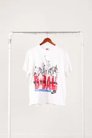 Vintage 1992 Nike 'Just Do It Barcelona Olympics B Ball' T-Shirt White