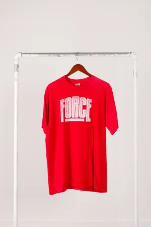 Vintage 80's Nike 'Force' Basketball Logo T-Shirt Red