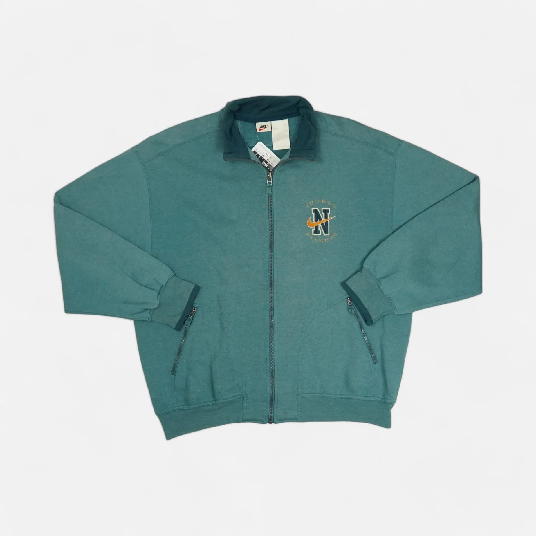 Vintage Nike Green Full Zip Jacket (XL)