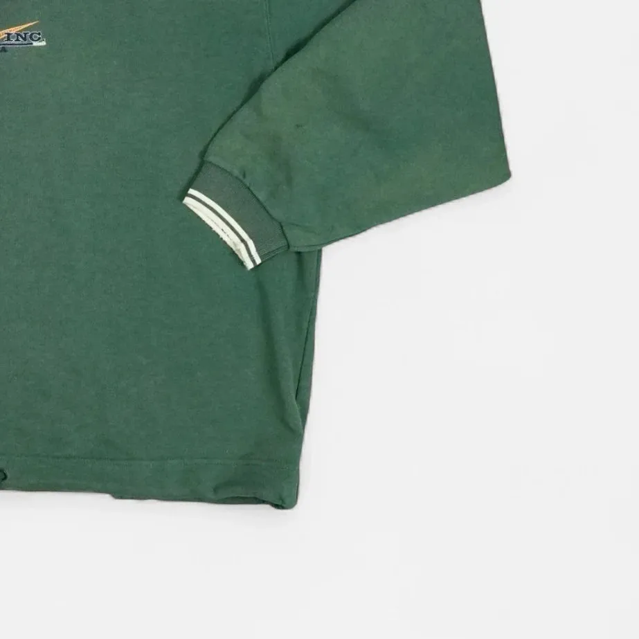 Vintage Nike INC Green 1/4 Zip Sweatshirt (L)