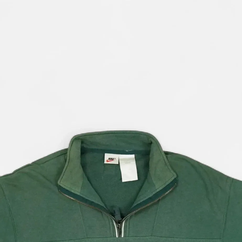 Vintage Nike INC Green 1/4 Zip Sweatshirt (L)