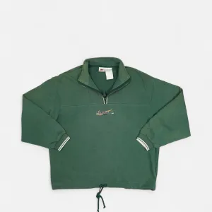 Vintage Nike INC Green 1/4 Zip Sweatshirt (L)
