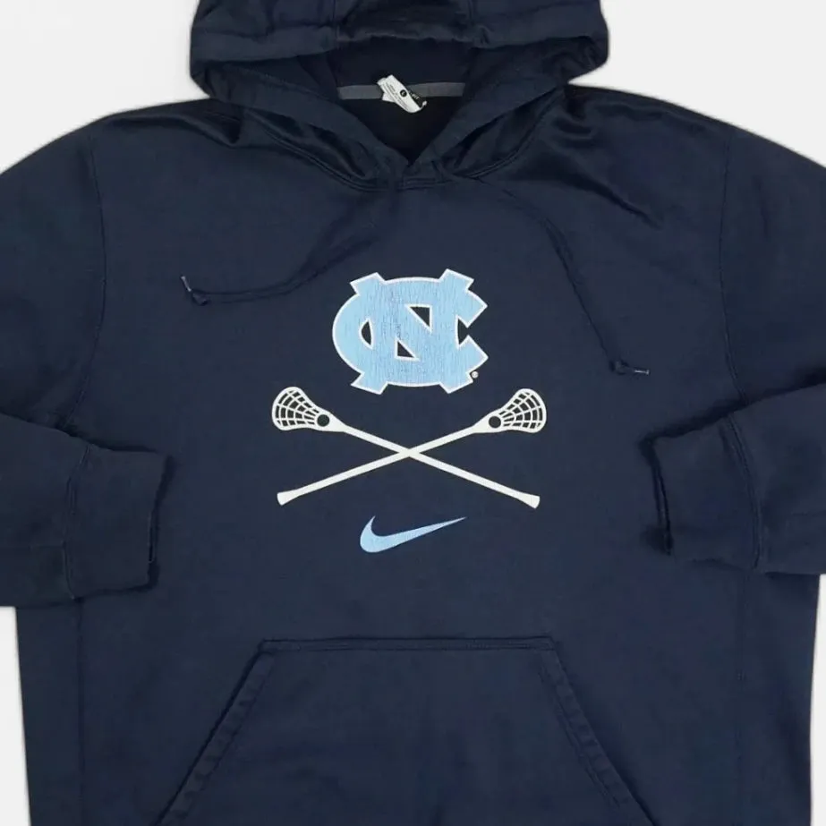 Vintage Nike North Carolina Lacrosse Navy Hoodie (L)
