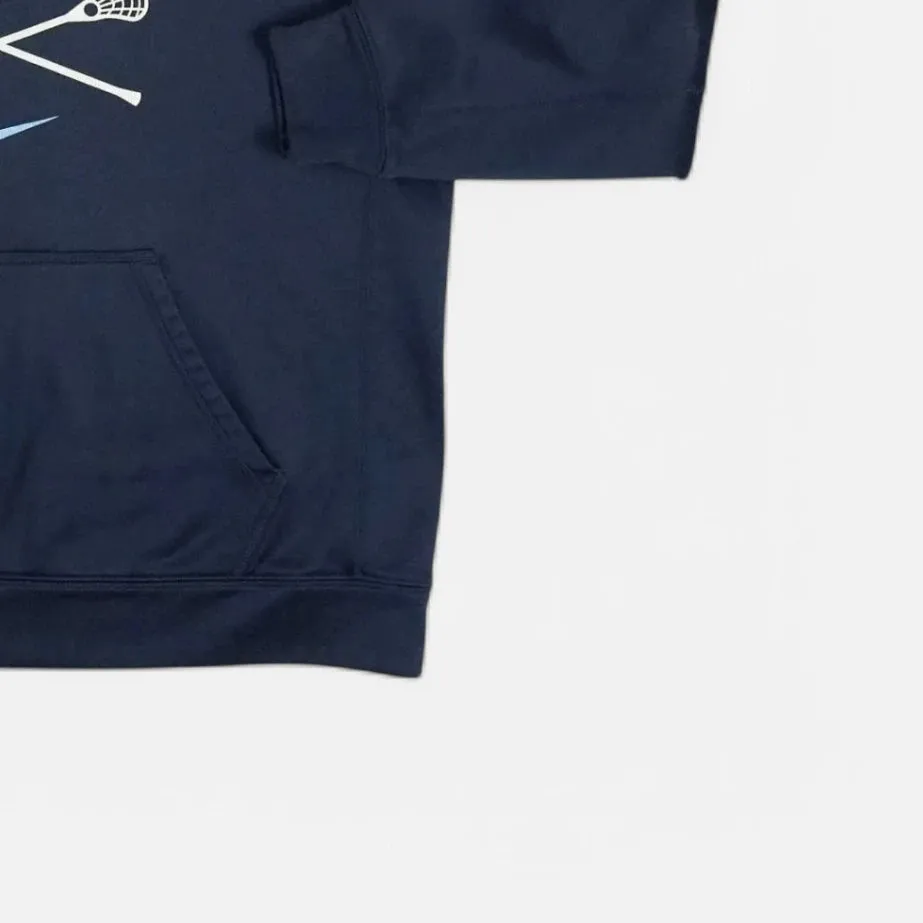 Vintage Nike North Carolina Lacrosse Navy Hoodie (L)