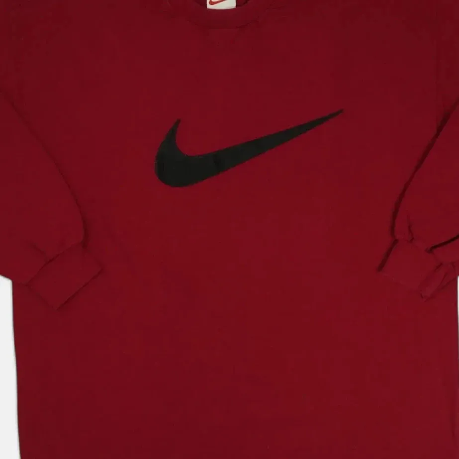 Vintage Red Nike Embroidered Embossed Swoosh Oversized Sweatshirt (XL)