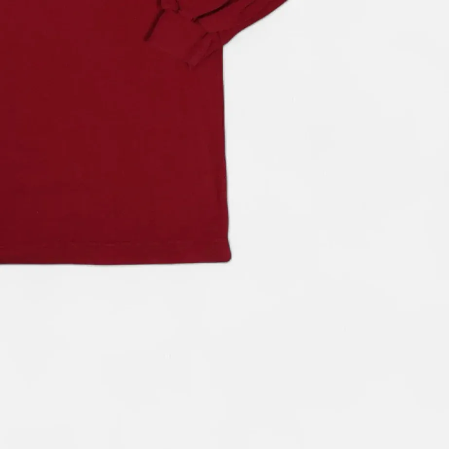 Vintage Red Nike Embroidered Embossed Swoosh Oversized Sweatshirt (XL)