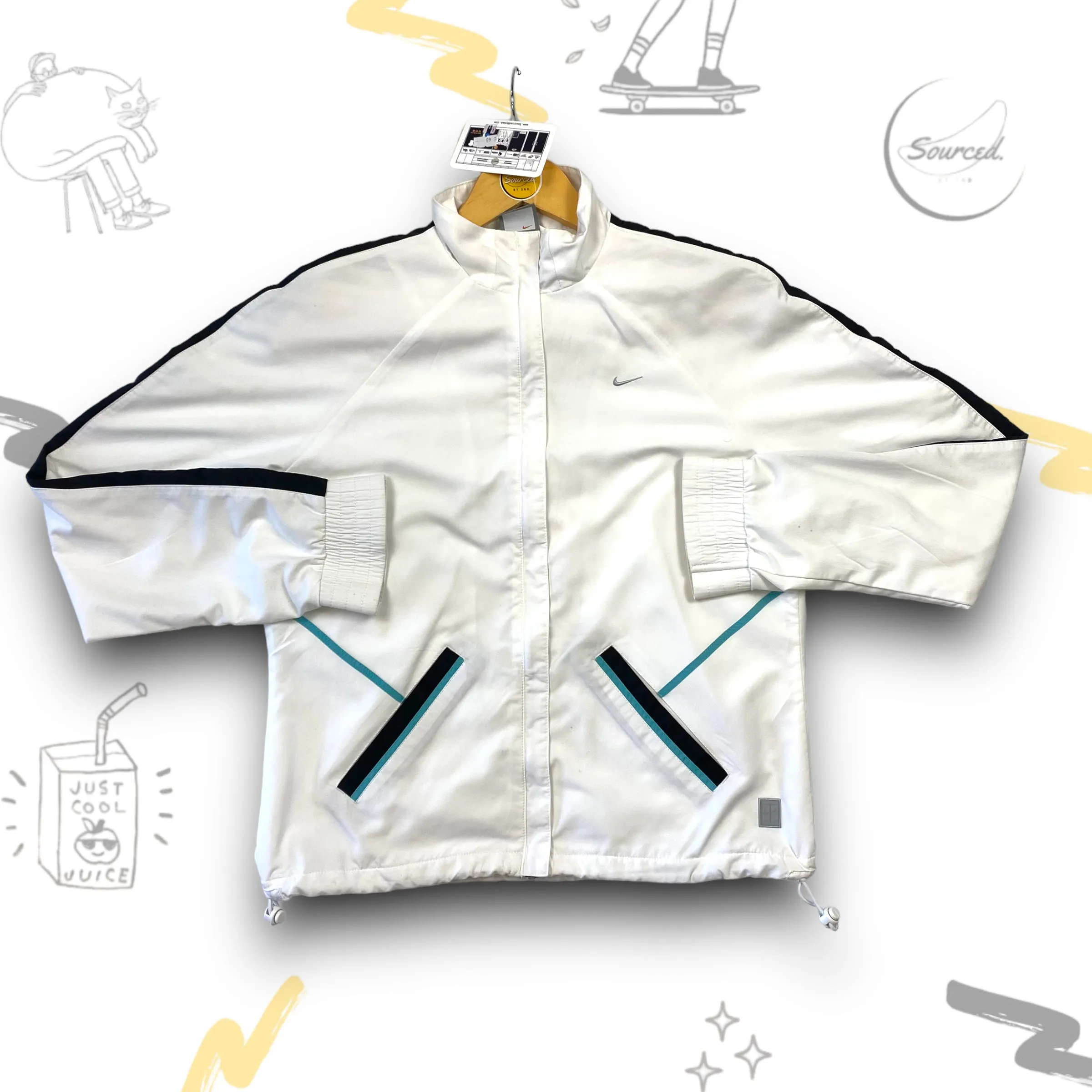 White Nike Track Jacket (S)