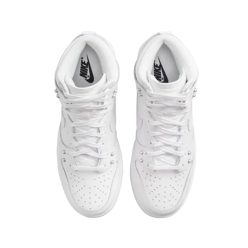 Women's Nike Dunk High SE White Metallic Pearl